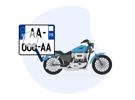 Motorrad-Kennzeichenprüfung Frankreich