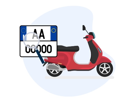 Motorrad-Kennzeichenprüfung Italien