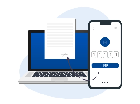 Electronic signature with OTP